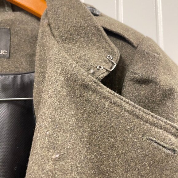 Banana Republic Melton Wool Long Military Jacket Green - SP - Picture 8 of 16